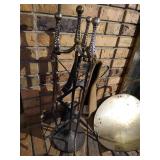 Fireplace Poker & Log Holder Set with Glove