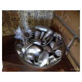 Terry Redlin Lidded Jar & Silver-Painted Seashells