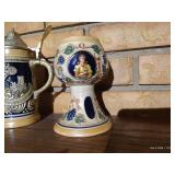 (2) Vintage German Goblets & (1) Small Stein
