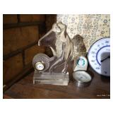 Marble Ash Tray, Golfing Award, and Thermometers