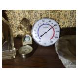 Marble Ash Tray, Golfing Award, and Thermometers