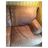 Leather Couch - 69" Wide x 49" Deep