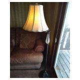 62" Tall Metal & Glass Floor Lamp