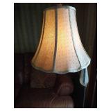 62" Tall Metal & Glass Floor Lamp