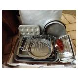Box of Glass & Metal Bakeware