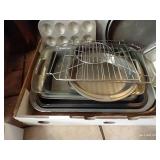 Box of Glass & Metal Bakeware