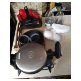 Waffle Maker, Microwave Egg Poacher, Omelet pan, Stovetop Omelet Pan, and Ninja Blender Canisters