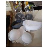 Waffle Maker, Microwave Egg Poacher, Omelet pan, Stovetop Omelet Pan, and Ninja Blender Canisters