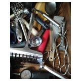 Drawer of Utensils & Cutting Board