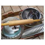Pyrex Pie Pans & Assorted Baking Supplies