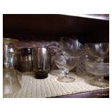 (2) Shelves of Glasses & Stemware