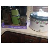 Crock Pot, Vintage Sifter, Grater, & Ice Crusher