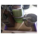 Crock Pot, Vintage Sifter, Grater, & Ice Crusher