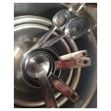 Stainless Steel Mixing Bowls, Measuring Cups, & Measuring Spoons, & Pyrex Measuring Cups