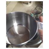 Stainless Steel Mixing Bowls, Measuring Cups, & Measuring Spoons, & Pyrex Measuring Cups