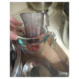 Stainless Steel Mixing Bowls, Measuring Cups, & Measuring Spoons, & Pyrex Measuring Cups