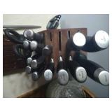 Town & Country Steak Knives & (2) Sharpeners