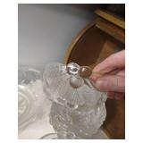 Glass Serving Bowl & (12) Matching Glass Bowls