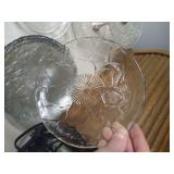 Small, 2-Tiered Snack Tray, Cheese/Butter Cloche, & (8) Salad Plates