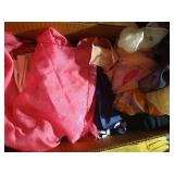 Scarves, Long Gold Gloves, & Vintage Handkerchiefs