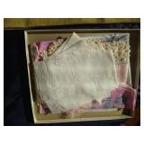 Scarves, Long Gold Gloves, & Vintage Handkerchiefs