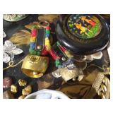 Metal Tray with Misc. Items