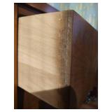 Mid-Century Modern Dresser with Louvered Drawers & Mirror