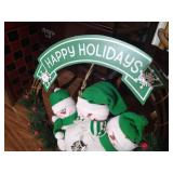 UND Fighting Sioux Snowman Wreath