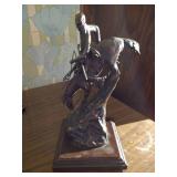 9" Tall Brass Remington Sculpture "Mountain Man"