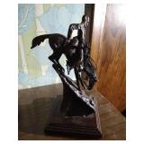 9" Tall Brass Remington Sculpture "Mountain Man"