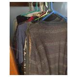 Contents of Closet - Dress Shirts, Sweaters, Polo Shirts, Sleeping Bag