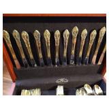 Box of Gold-Toned Stainless Steel Flatware