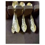 Box of Gold-Toned Stainless Steel Flatware