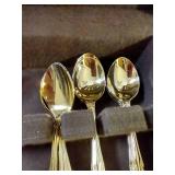 Box of Gold-Toned Stainless Steel Flatware