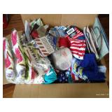 Box of Giveaway Items, Socks, Shirts
