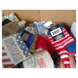 Box of Giveaway Items, Socks, Shirts