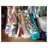 Box of Giveaway Items, Socks, Shirts