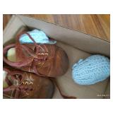 Baby "J" Quilt, Booties, Sweater, & Shoes