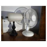 Desk Lamp & Small Fan