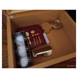 Golf Lot - Wooden Box, Golf Books, Balls, Cards