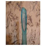 Blue Glass Swung Vase - 17" Tall