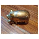 Brass Pig with Piglets - 5" Long