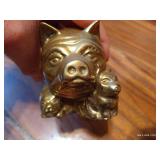 Brass Pig with Piglets - 5" Long