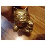 Brass Pig with Piglets - 5" Long