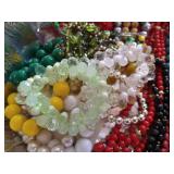 Very Large Lot of Beaded Necklaces & Bracelets
