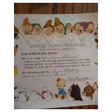 1944 US Treasury War Bond Certificate