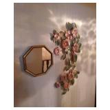 Mirror & Metal Flower Wall Art