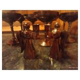 (8) Silver-Plated Goblets made in Spain & (2) Silver-Plated Angel Candle Holders