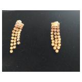 Vintage Rhinestone Costume Jewelry Necklace & Earrings