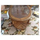 Oval Glass-Topped Coffee Table